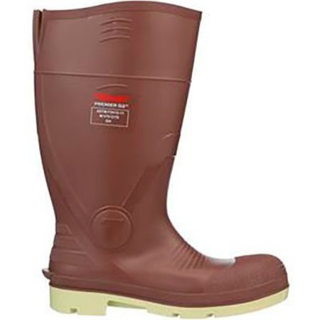 TINGLEY RUBBER Premier G2® Knee Boot, Men's Size 14, 15"H, Composite Safety Toe, Chevron Plus® Sole, Red 93255.14